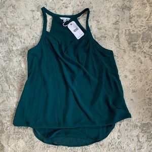 Teal halter tank top